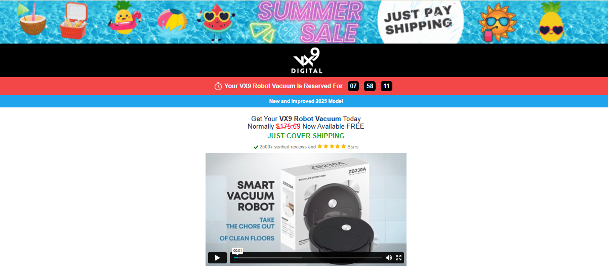 VX9 Robot Vacuum