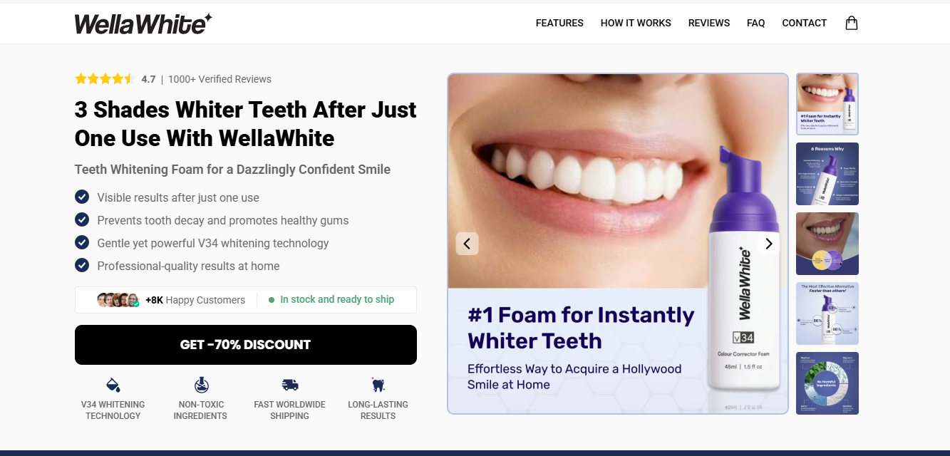 WellaWhite Teeth Whitening Foam