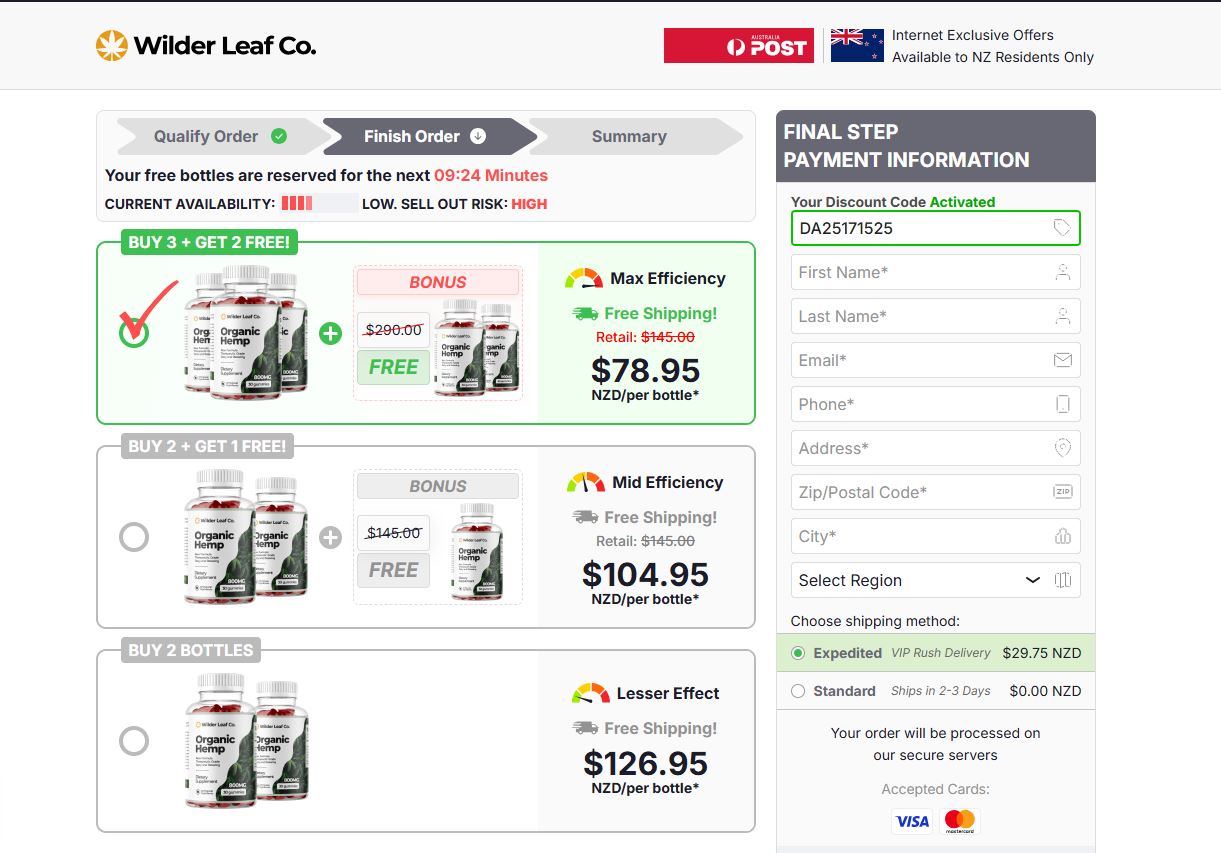 Wilder Leaf Organic Hemp Gummies New Zealand