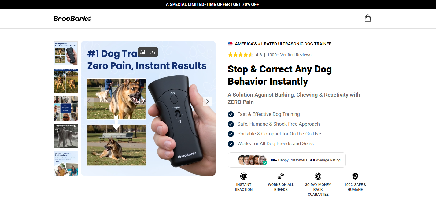 BrooBark Dog Training Device